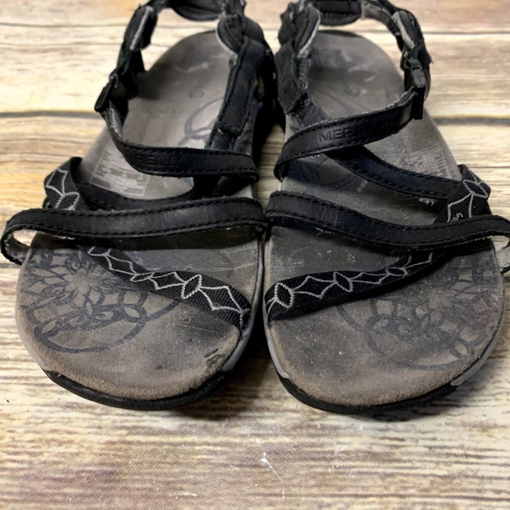 Merrell Black Leather Performance Strappy Sandals - image 4